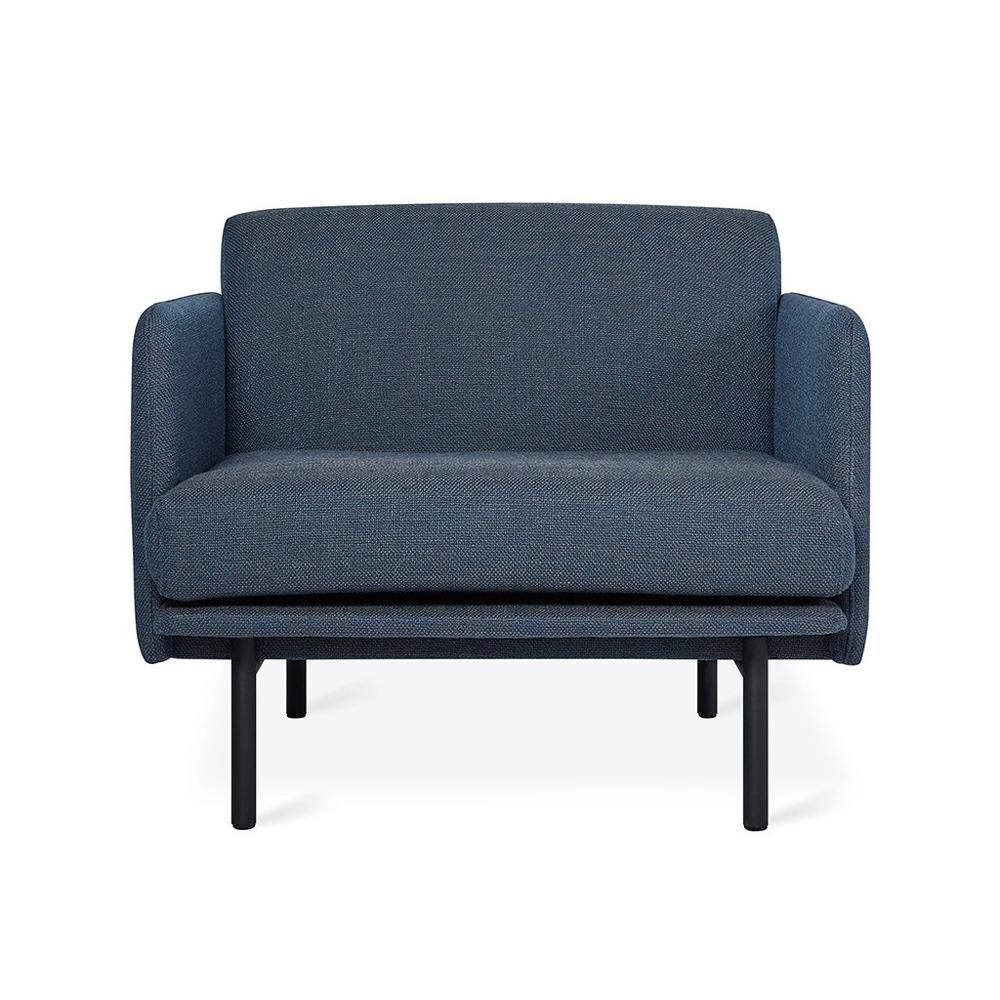 Foundry Chair lounge chair Gus Modern Hanson Navy Black 