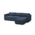 Podium 4PC Sectional Sofa Gus Modern Hanson Navy Right Facing 