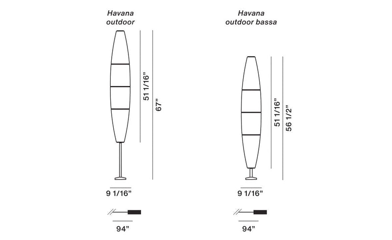 Havana Outdoor Floor Lamp Floor Lamps Foscarini 