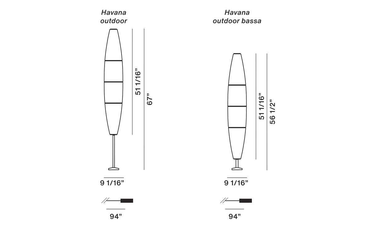 Havana Outdoor Floor Lamp Floor Lamps Foscarini 