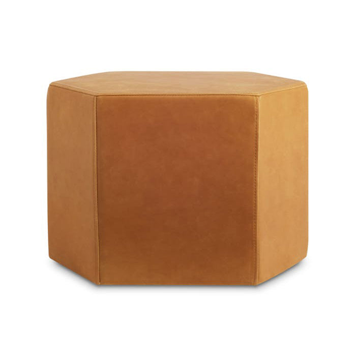 Hecks Ottoman ottomans BluDot Camel Leather 