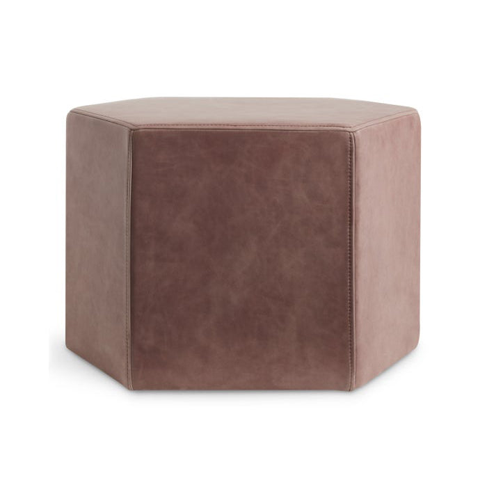 Hecks Ottoman ottomans BluDot Oyster Leather 