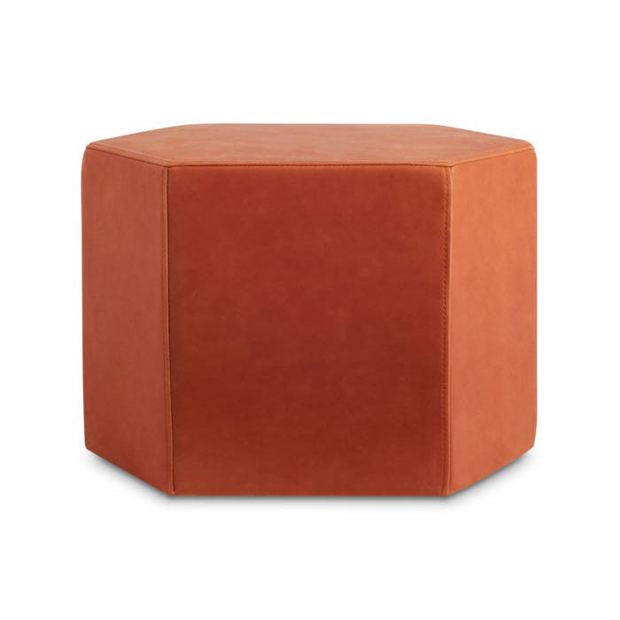 Hecks Ottoman ottomans BluDot Terracotta Leather 