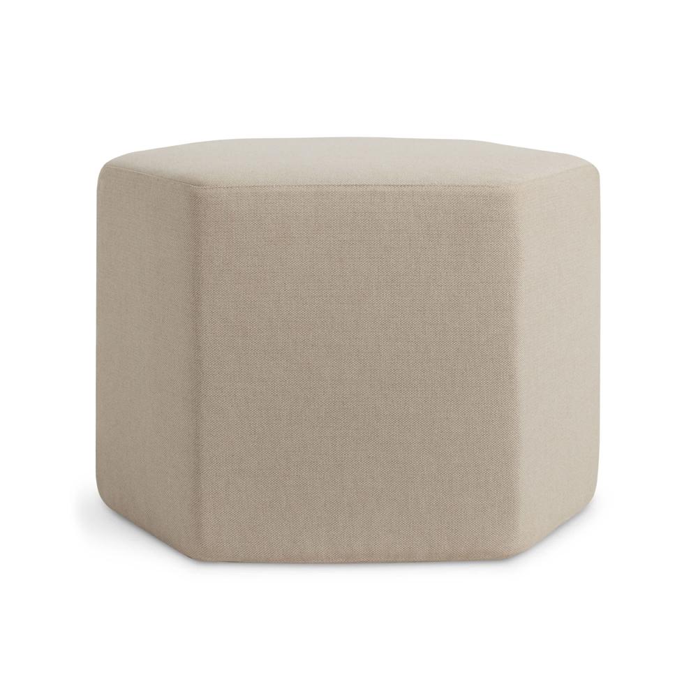 Hecks Outdoor Ottoman ottomans BluDot Sunbrella Linen 