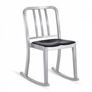 Emeco Heritage Rocker Armless rocking chairs Emeco Brushed Black Vinyl Seat Pad + $150.00 