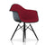 Eames Molded Fiberglass Upholstered Armchair with Wood Dowel Base Side/Dining herman miller 