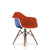 Eames Molded Fiberglass Upholstered Armchair with Wood Dowel Base Side/Dining herman miller 