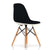 Eames Molded Fiberglass Upholstered Side Chair with Wood Dowel Base Side/Dining herman miller 