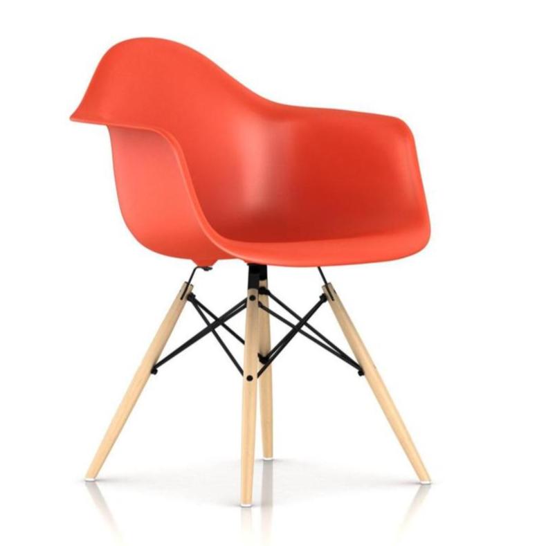 Eames Molded Plastic Arm Chair with Wood Dowel Base CA Modern Home