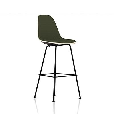 Eames Molded Plastic Upholstered Bar Stool bar seating herman miller 