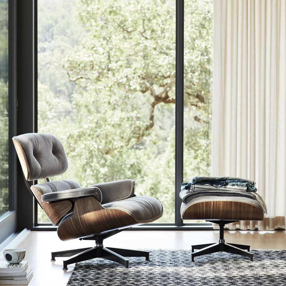 Eames Ottoman In Mohair Supreme ottomans herman miller 