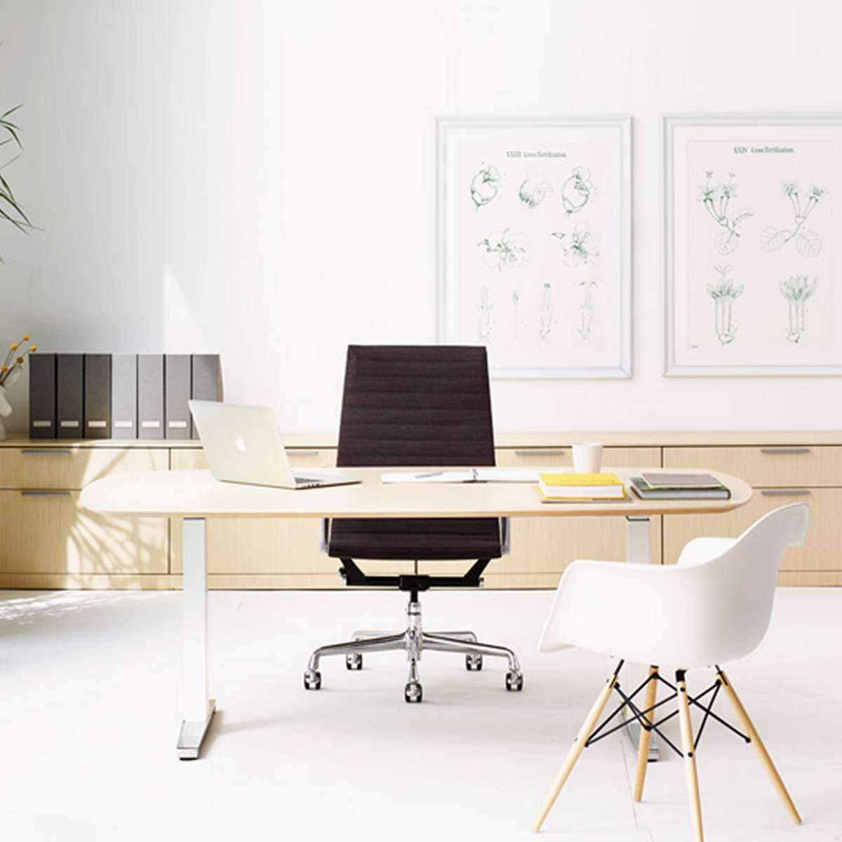 Renew Sit-to-Stand Desk Oval with T-Foot Desk herman miller 