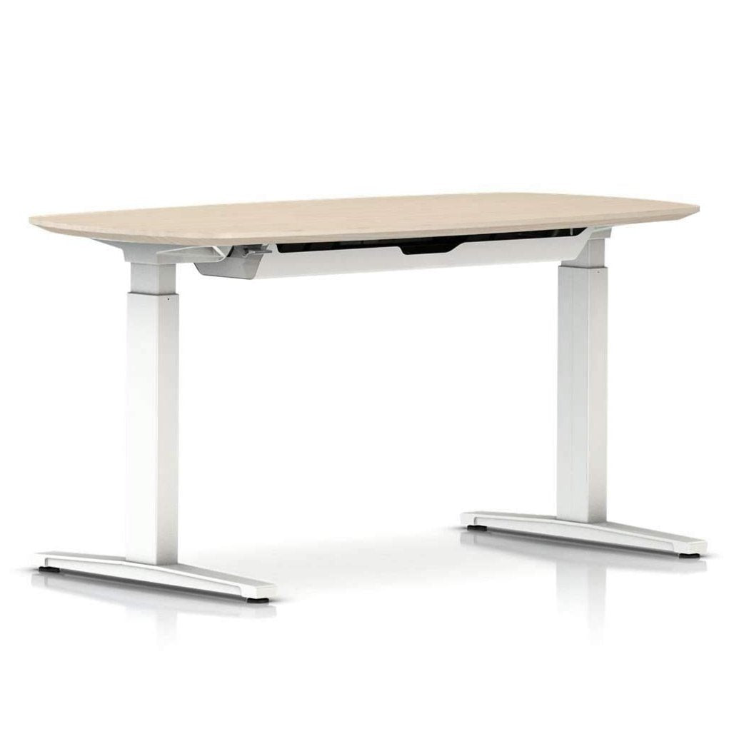 Renew Sit-to-Stand Desk Oval with T-Foot Desk herman miller 