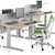 Renew Sit-to-Stand Rectangular Table with C-Foot Desk herman miller 