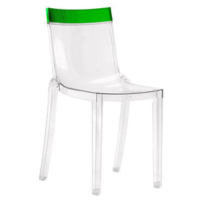 Hi, Cut Side Chair Side/Dining Kartell Transparent Green 