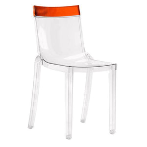 Hi, Cut Side Chair Side/Dining Kartell Transparent Orange 