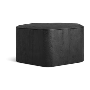 Hoard Side Table with Storage side/end table BluDot Low Black Stained Acacia 
