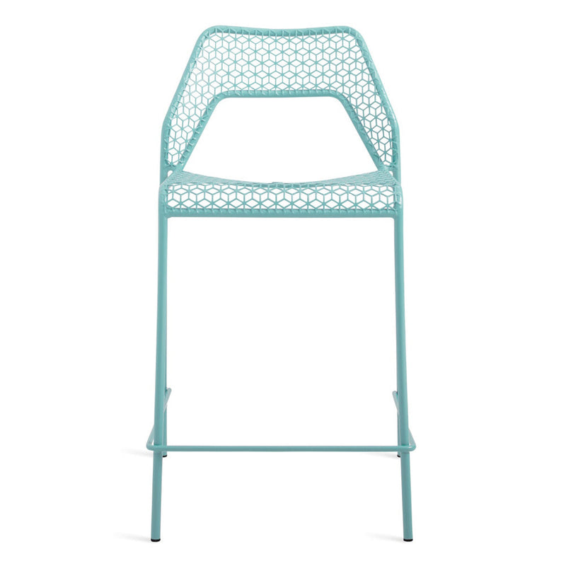 Hot Mesh Counter Stool bar seating BluDot Aqua 
