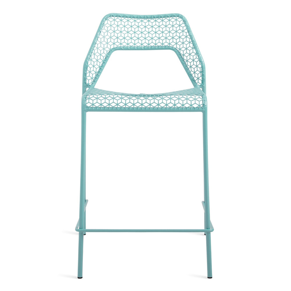Hot Mesh Counter Stool bar seating BluDot Aqua 