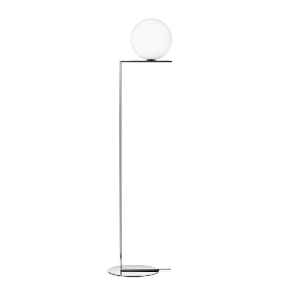 IC F Floor Lamp Floor Lamps Flos F2-Large Chrome 