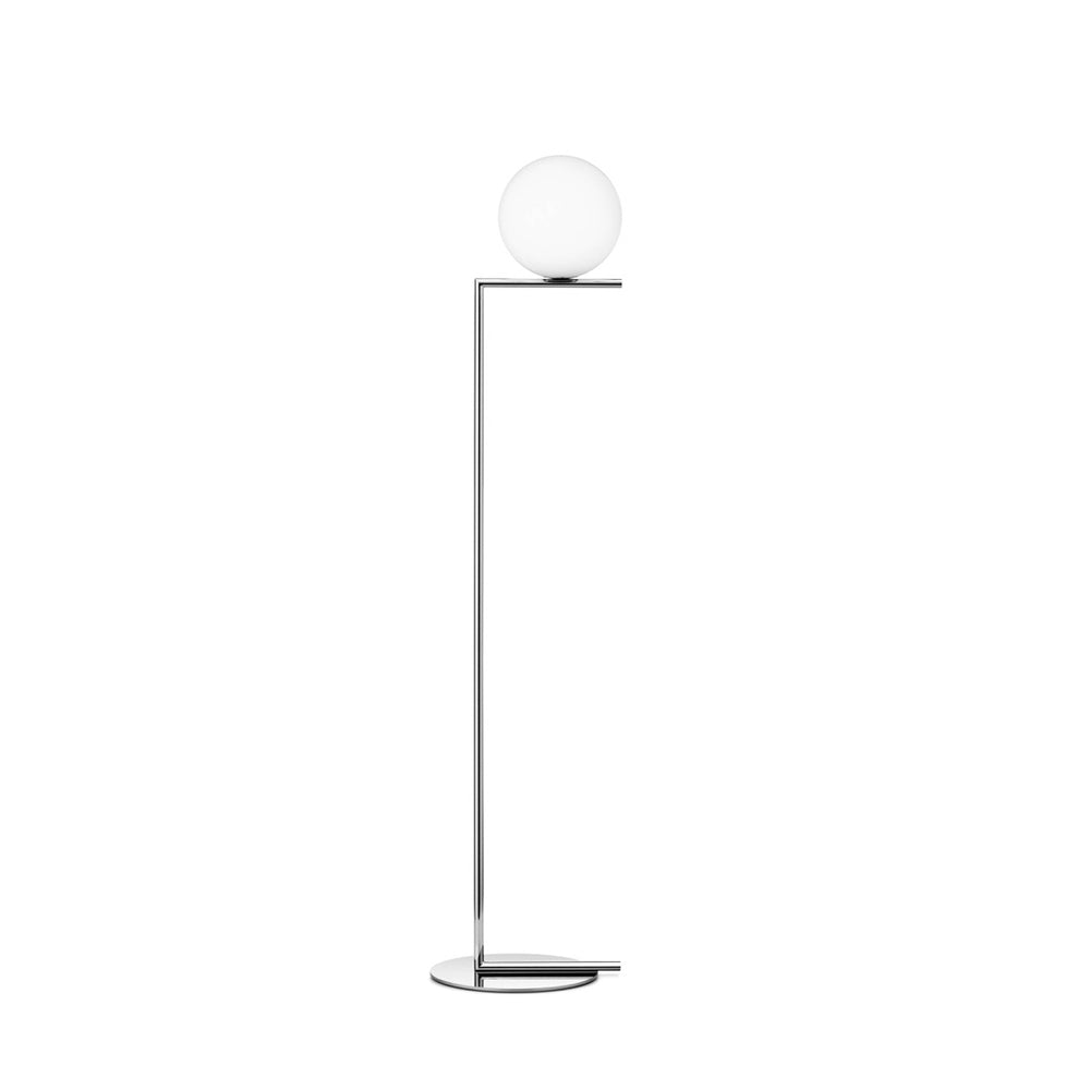 IC F Floor Lamp Floor Lamps Flos F1-Small Chrome 