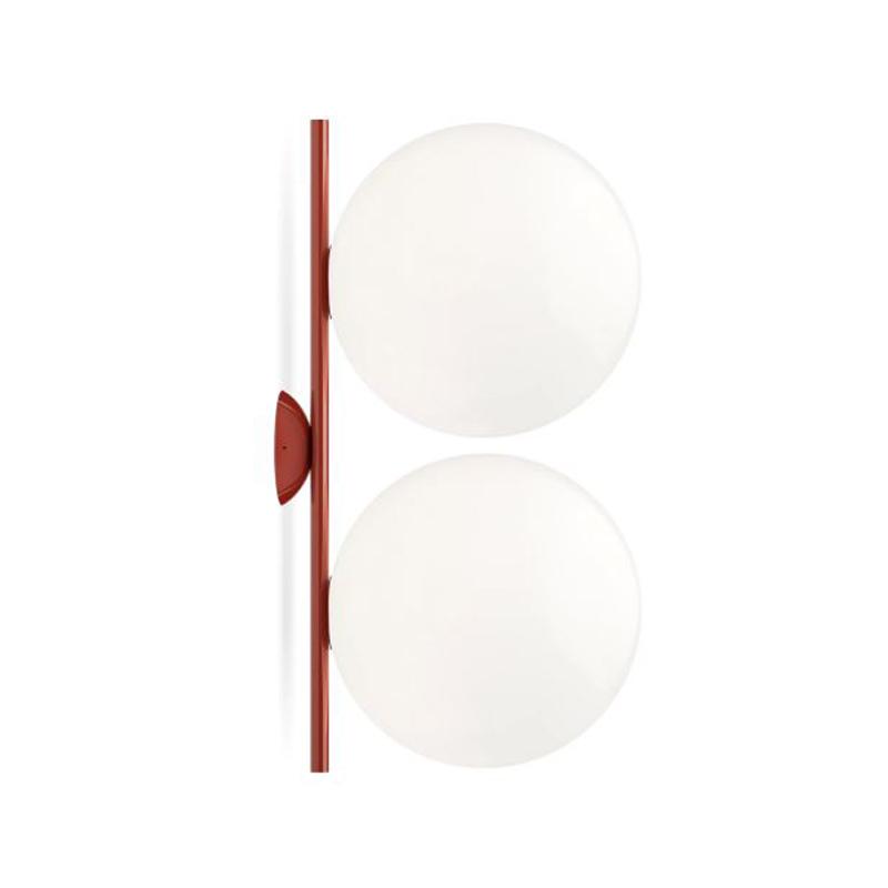 IC Lights Ceiling and Wall Double wall / ceiling lamps Flos Red Burgundy Large 