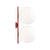 IC Lights Ceiling and Wall Double wall / ceiling lamps Flos Red Burgundy Large 