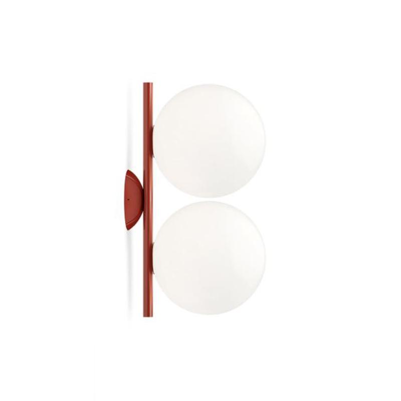 IC Lights Ceiling and Wall Double wall / ceiling lamps Flos Red Burgundy Small 