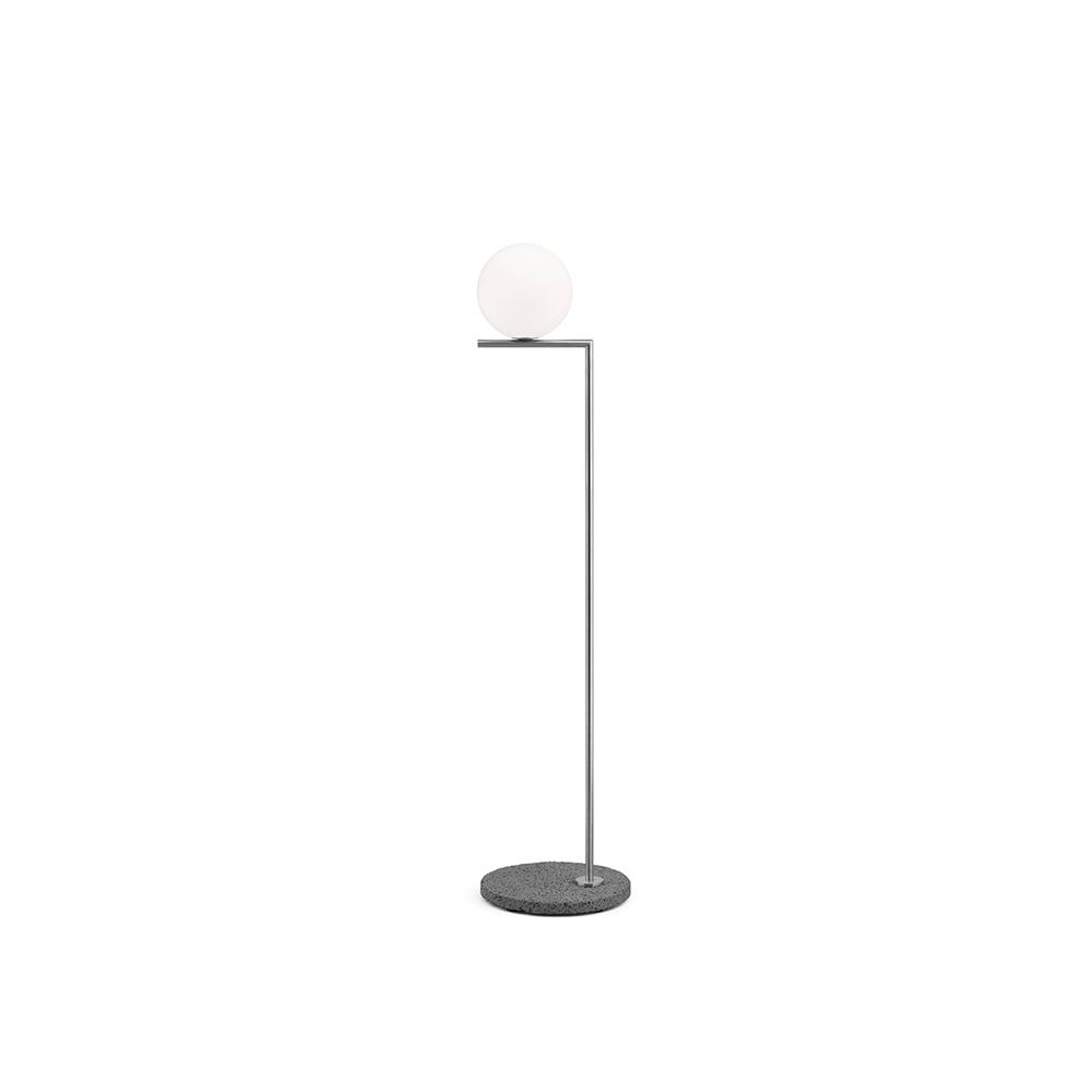 IC Lights Outdoor / Indoor Floor Lamp Outdoor Lighting Flos F1 - 53" H Brushed Stainless Steel / Occhio di Pernice 