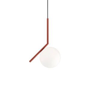 IC S Suspension Lamp suspension lamps Flos Small Red Burgundy 