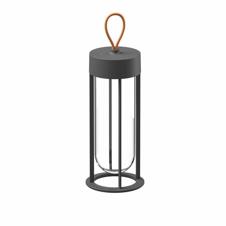 In Vitro Unplugged Portable Lamp Outdoors Flos Anthracite 2700K 