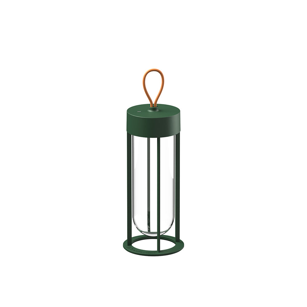 In Vitro Unplugged Portable Lamp Outdoors Flos Forest Green 2700K 