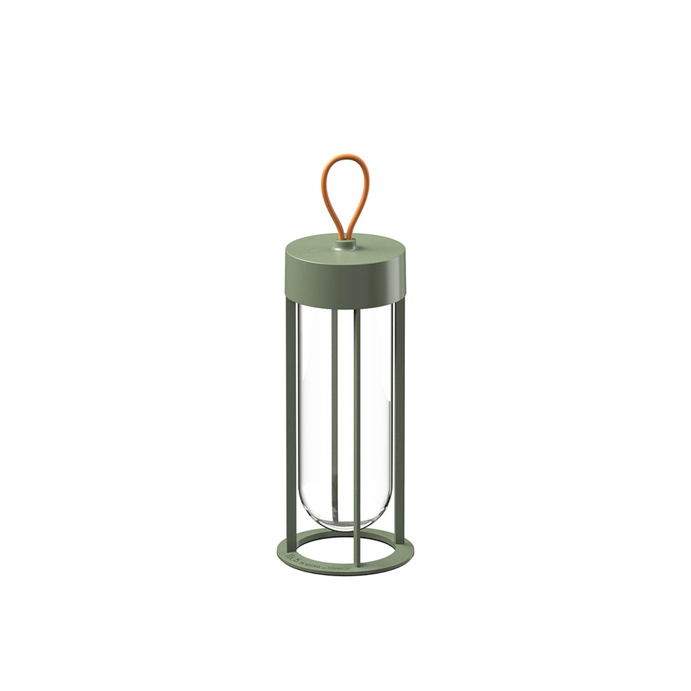 In Vitro Unplugged Portable Lamp Outdoors Flos Pale Green 2700K 