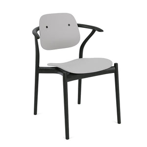 Iquo Chair Armchair with Plastic Seat & Back Side/Dining Knoll Light Grey 