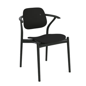 Iquo Chair Armchair with Plastic Seat & Back Side/Dining Knoll Black 