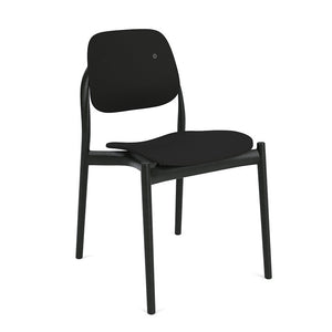 Iquo Chair Armless with Plastic Seat & Back Side/Dining Knoll Black 