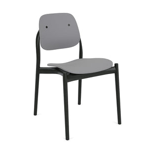 Iquo Chair Armless with Plastic Seat & Back Side/Dining Knoll Dark Grey 