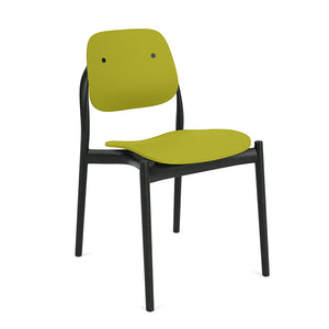 Iquo Chair Armless with Plastic Seat & Back Side/Dining Knoll Green 