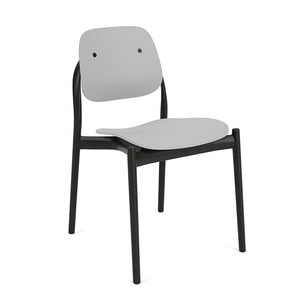 Iquo Chair Armless with Plastic Seat & Back Side/Dining Knoll Light Grey 
