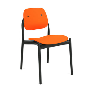 Iquo Chair Armless with Plastic Seat & Back Side/Dining Knoll Red Orange 