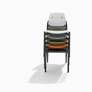 Iquo Chair Armless with Plastic Seat & Back Side/Dining Knoll 