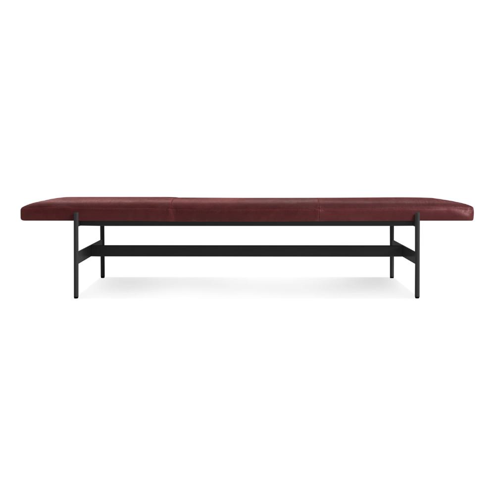 Jumbo Daybench Benches BluDot Oxblood Leather / Oblivion 