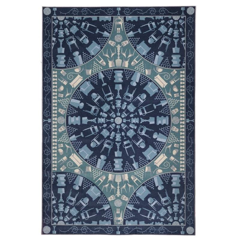 Kartell Carpet Rugs Kartell Blue Rectangle 