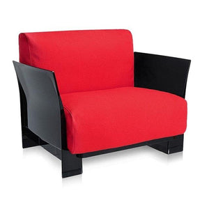 Pop Chair Lounge Chair Kartell Black Red 