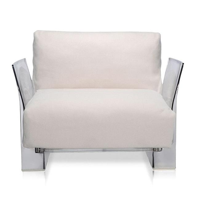 Pop Chair Lounge Chair Kartell Transparent Ecru 