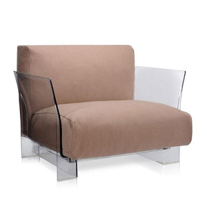 Pop Chair Lounge Chair Kartell Transparent Grey 