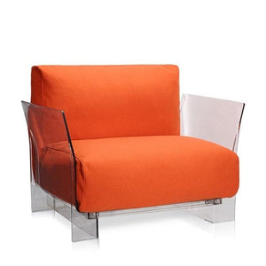Pop Chair Lounge Chair Kartell Transparent Orange 