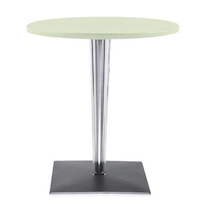 Toptop Pleated Leg & Base - Laminated Top table Kartell Square 27.5" Green Round Top