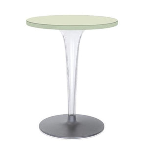 Toptop Pleated Leg & Base - Laminated Top table Kartell Round 23.625" Green Round Top