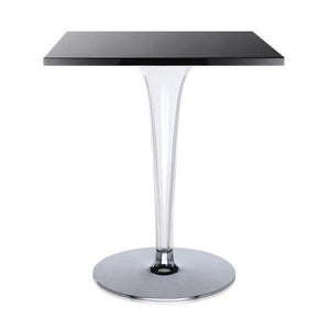 Toptop Pleated Leg & Base - Laminated Top table Kartell Round 23.625" Black Square Top